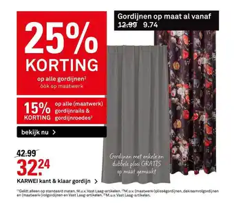 Karwei Karwei Kant & Klaar Gordijn aanbieding