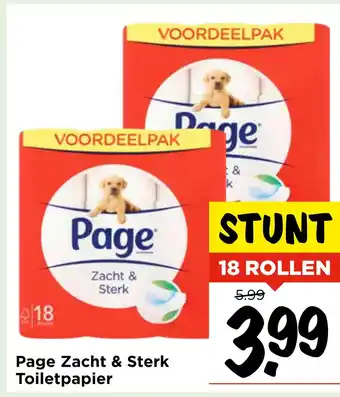 Vomar Voordeelmarkt Page Zacht & Sterk Toiletpapier aanbieding