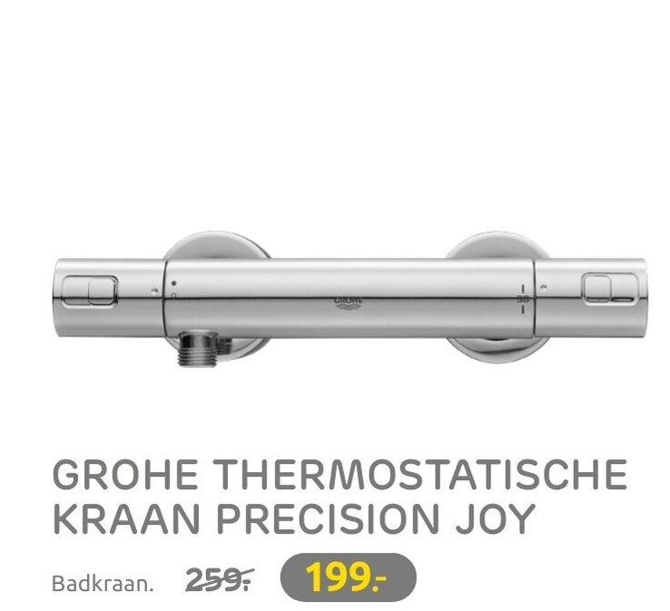 Grohe thermostatische kraan precision joy aanbieding bij Praxis