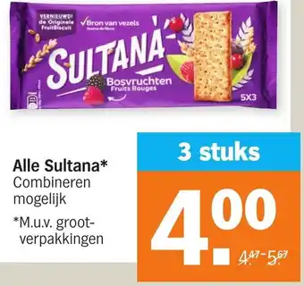 Albert Heijn Sultana 3*5-pack aanbieding