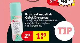 Kruidvat Kruidvat nagellak Quick Dry spray aanbieding