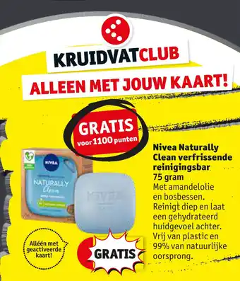 Kruidvat Nivea Naturally Clean verfrissende reinigingsbar aanbieding