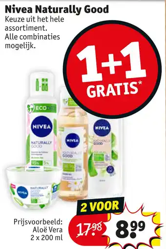 Kruidvat Nivea Naturally Good aanbieding