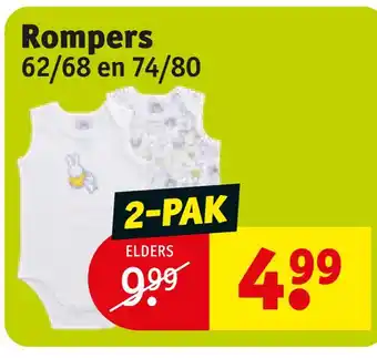 Kruidvat Rompers 62/68 en 74/80 aanbieding