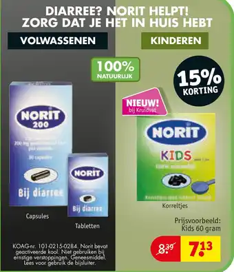 Kruidvat Norit Kids 60 gram aanbieding