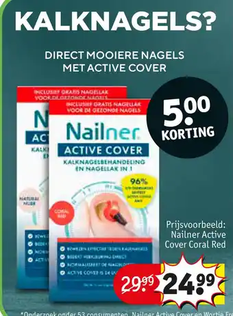 Kruidvat Nailner Active Cover Coral Red aanbieding