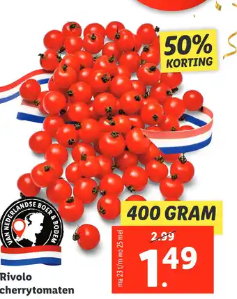 Lidl Rivolo cherrytomaten aanbieding