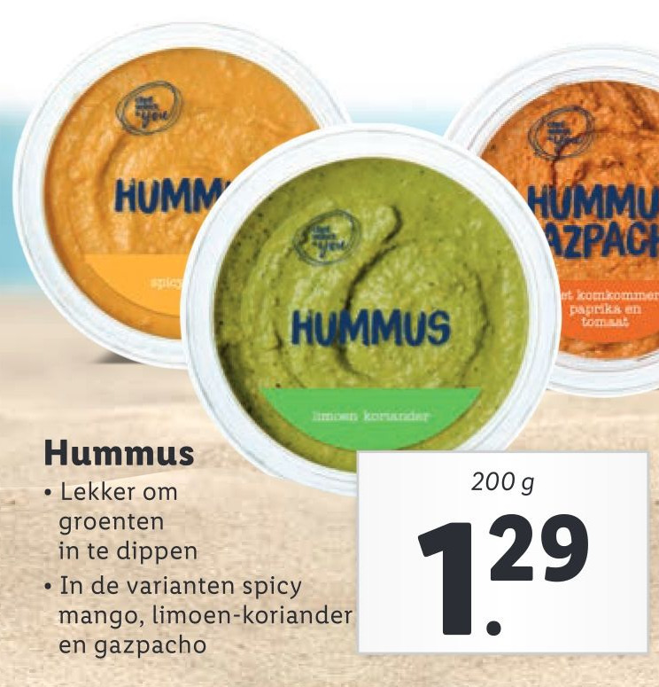 Hummus aanbieding bij Lidl