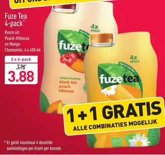 ALDI Fuze Tea 2x4-pack 400ml aanbieding