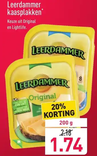 ALDI Leerdammer Kaasplakken 200g aanbieding