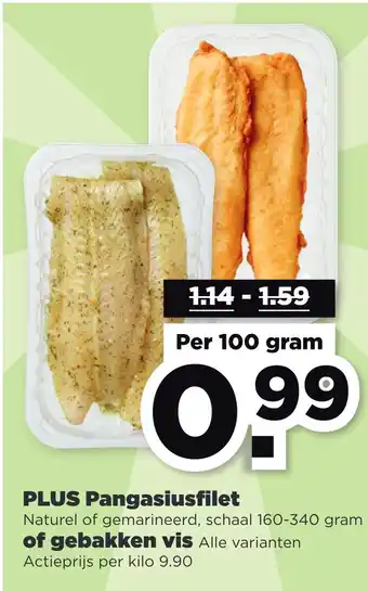 PLUS PLUS Pangasiusfilet aanbieding