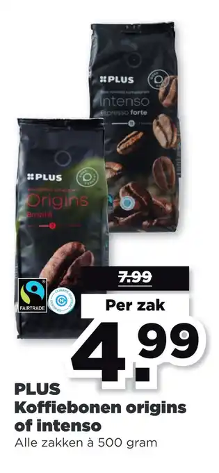 PLUS PLUS Koffiebonen origins of intenso aanbieding