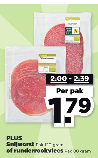 PLUS PLUS Snijworst aanbieding