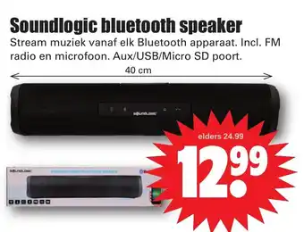 Dirk Soundlogic bluetooth speaker aanbieding