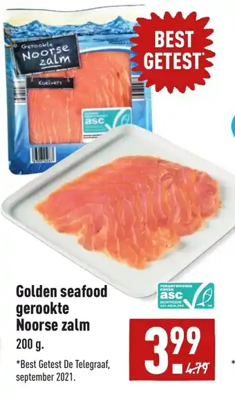 ALDI Golden seafood gerookte noorse zalm 200g aanbieding