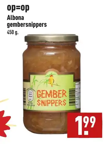 ALDI Albona gembersnippers 450g aanbieding