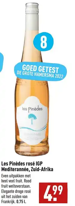 ALDI Les pinedes rose IGP mediterannee, zuid-afrika aanbieding