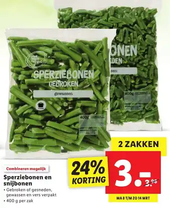 Lidl Chef select & you Sperziebonen en snijbonen 400g aanbieding