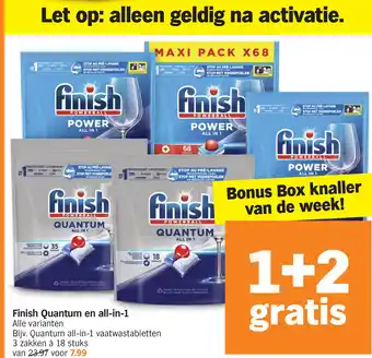 Albert Heijn Finish Quantum en all-in-1 aanbieding