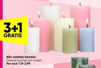 Big Bazar Alle rustieke kaarsen aanbieding