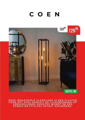 Dimehouse INDUSTRIËLE VLOERLAMP aanbieding