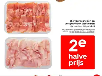 HEMA Alle Voorgesneden en versgesneden vleeswaren 100 gram aanbieding