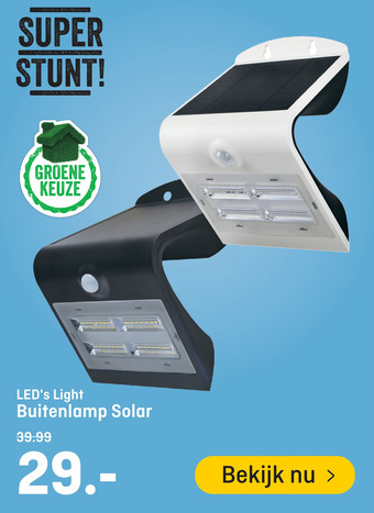 Hubo LED's Light Buitenlamp Solar aanbieding