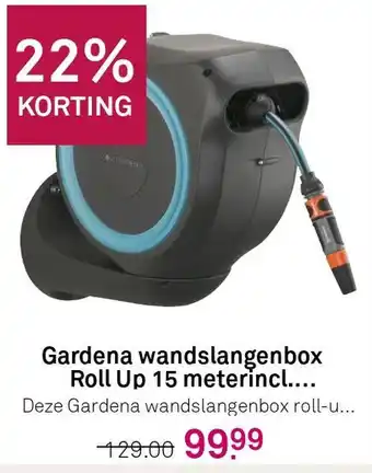 Karwei Gardena wandslangenbox Roll up 15 meterincl... aanbieding