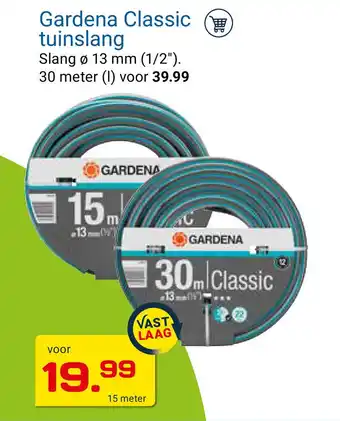 Kluswijs Gardena Classic tuinslang aanbieding