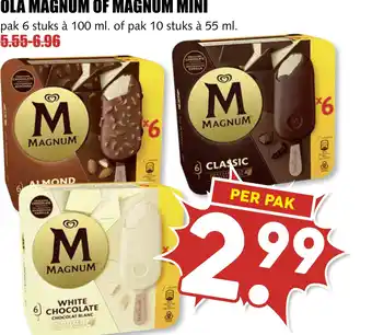 MCD Supermarkt OLA MAGNUM OF MAGNUM MINI aanbieding