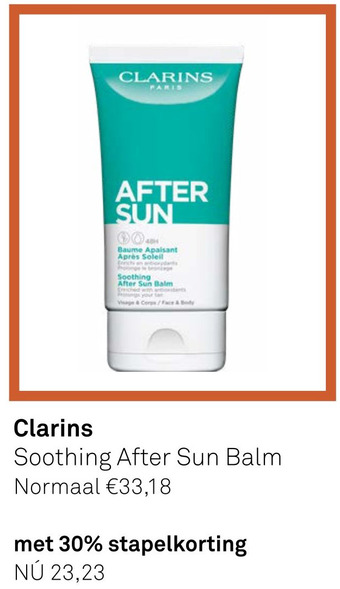 Mooi parfumerie Clarins aanbieding