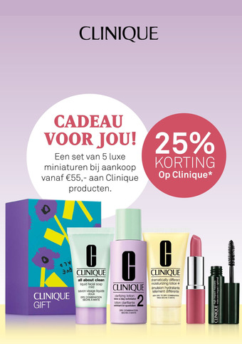 Mooi parfumerie CLINIQUE aanbieding