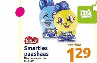 Action Smarties Paashaas 85gram aanbieding