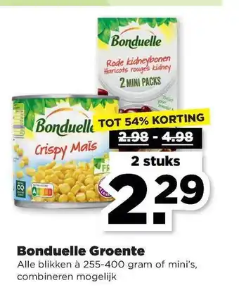 PLUS Bonduelle Groente Tot 54% Korting aanbieding