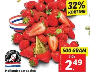 Lidl Hollandse Aardbeien 32% Korting aanbieding