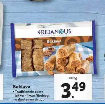 Lidl Eridanous Baklava aanbieding