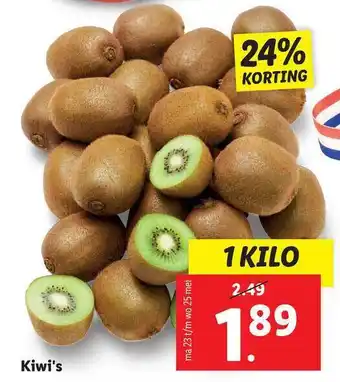 Lidl Kiwi's 24% Korting aanbieding