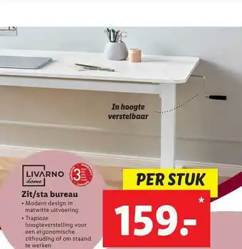 Lidl Livarno Home Zit-Sta Bureau aanbieding