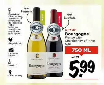 Vomar Voordeelmarkt Bourgogne Chardonnay Of Pinot Noir aanbieding