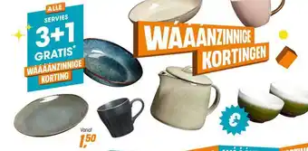 Kwantum Alle Servies 3+1 Gratis aanbieding