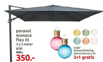 Deka Tuin Parasol monaco flex III aanbieding