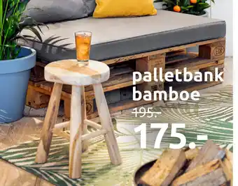 Deka Tuin Palletbank bamboe aanbieding