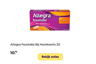 Plein.nl Allegra fexotabs bij hooikoorts 20 aanbieding