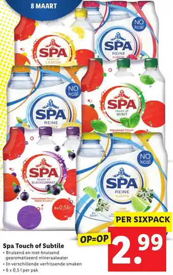 Lidl Spa Touch of Subtile 6x500ml aanbieding