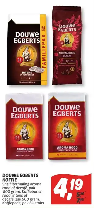 Dekamarkt Douwe egberts koffie aanbieding