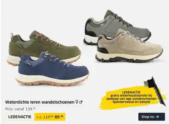 ANWB Waterdichte leren wandelschoenen aanbieding