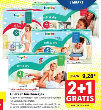 Lidl Lupilu Luiers en luierbroekjes aanbieding