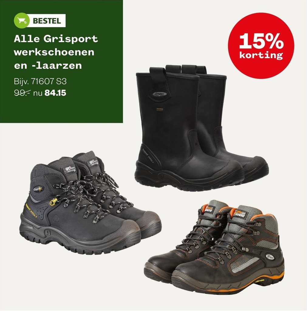 Welkoop Alle Grisport werkschoenen en -laarzen aanbieding