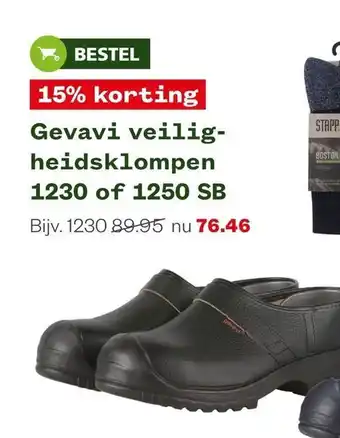 Welkoop Gevavi veiligheidsklompen 1230 of 1250 SB aanbieding