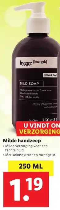 Lidl Hygge Milde handzeep 250ml aanbieding